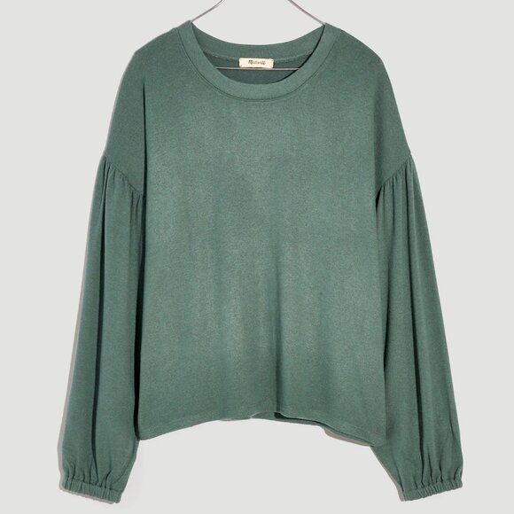 Madewell Dreamiest Knit Long-Sleeve Tee Size M Simply Sage Green Balloon Slv $68 - Picture 15 of 15